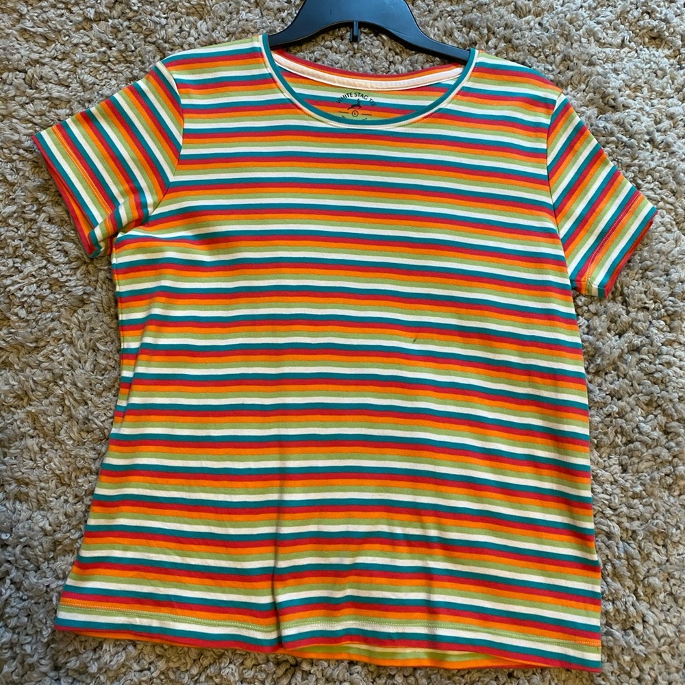 Unisex striped tee shirt